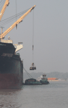 Offloading Large Freighter