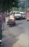 Rents Himself Hand-pushed Cart